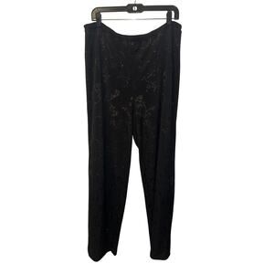 ⭐️ Women’s Gail Morgado Black Dressy Sequins Straight leg Dress Pants Size XL